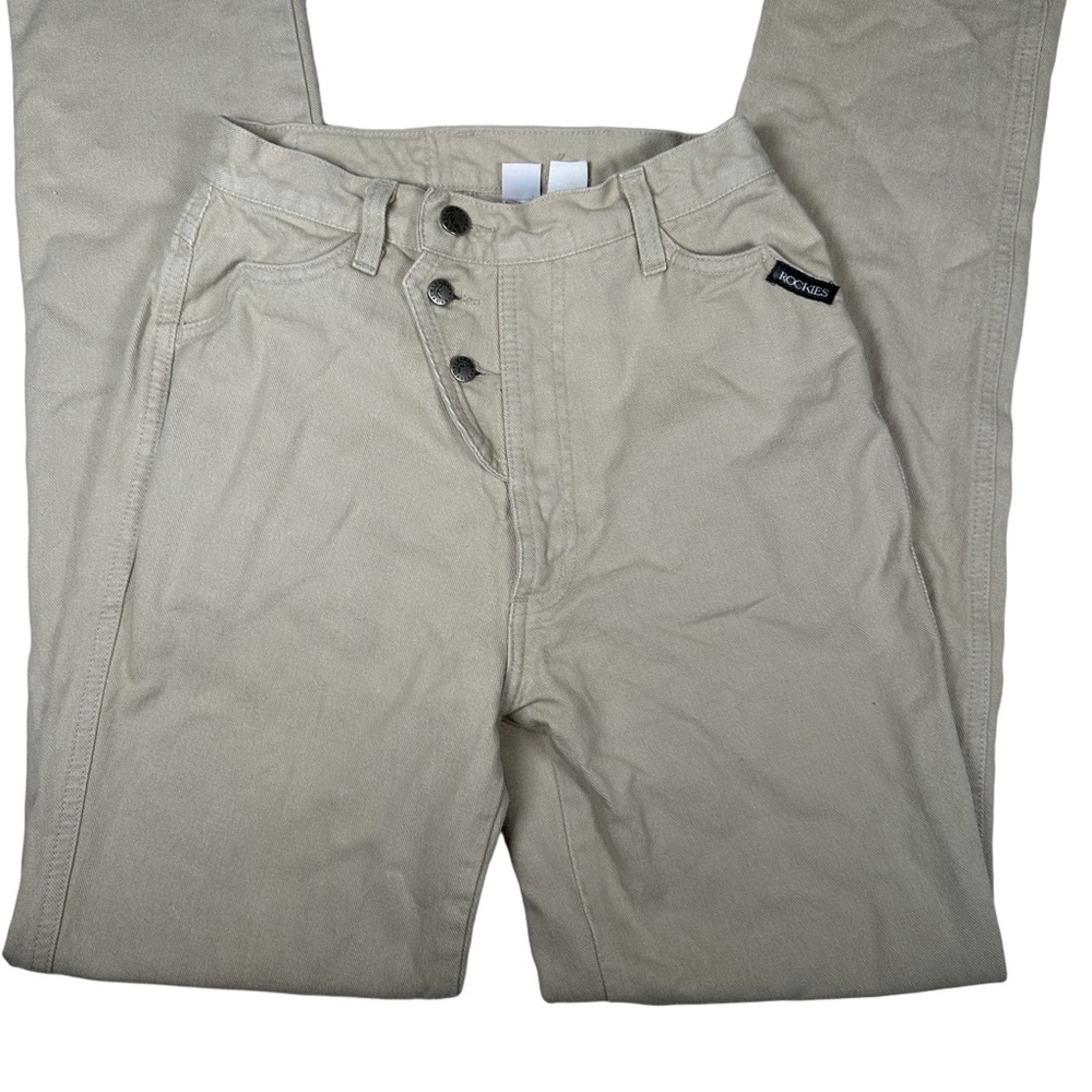 Rocky Mountain High Rise Beige tan Jeans western‎ 90s bareback mom cowgirl